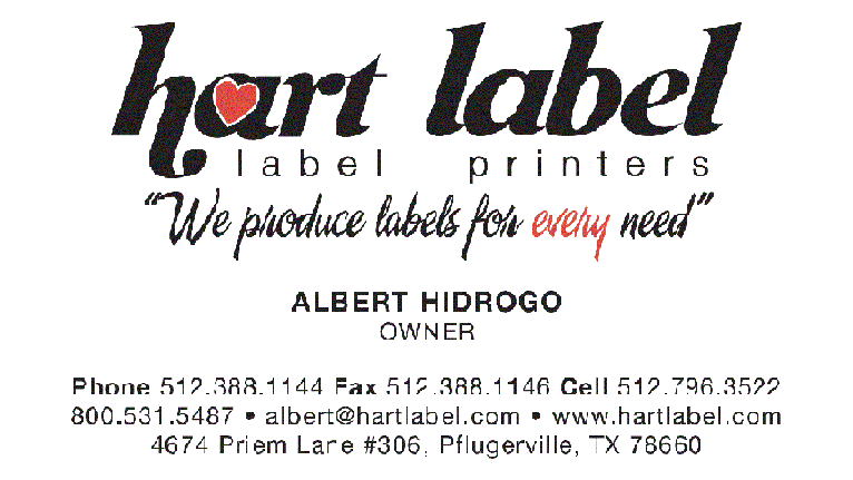 Hart Label - We produce labels for every need - 512.388.1144